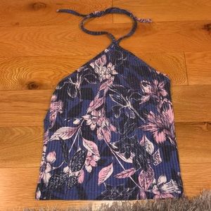 Halter neck floral top